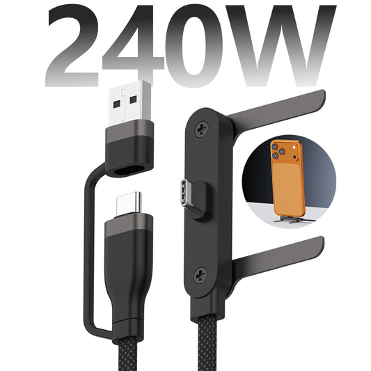 6FT USB C/A to Type C Stand Data Cable